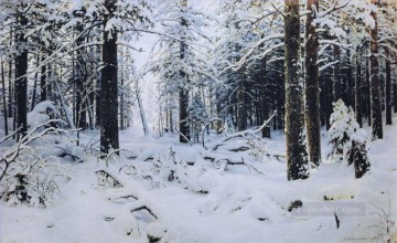 風景 Painting - 冬の古典的な風景イワン・イワノビッチ雪